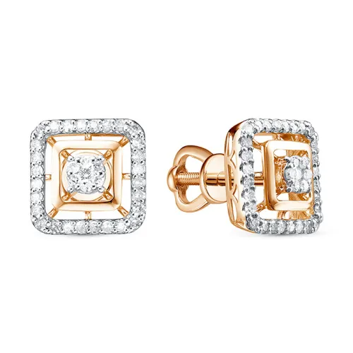 Серьги пусеты-гвоздики, Золото 585, С03108-120