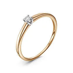 Помолвочное кольцо,  Золото 585, Бриллиант 5-3576-103И1-1К