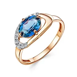 Кольцо Золото 585, Топаз 1512808 1 6 1 Кольцо Золото 585, Топаз 1512808 1 6 1