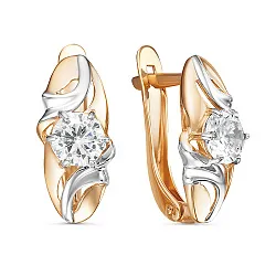 Серьги, Золото 585, Фианит 2407507 1 1 1 Серьги, Золото 585, Фианит 2407507 1 1 1