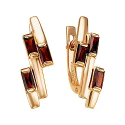 Серьги, Золото 585, Гранат С120-5974Гр Серьги, Золото 585, Гранат С120-5974Гр