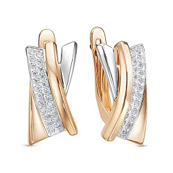 Серьги, Золото 585, Фианит 1208169