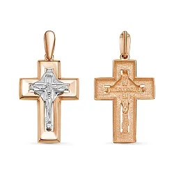 Подвеска крест, Золото 585 080612