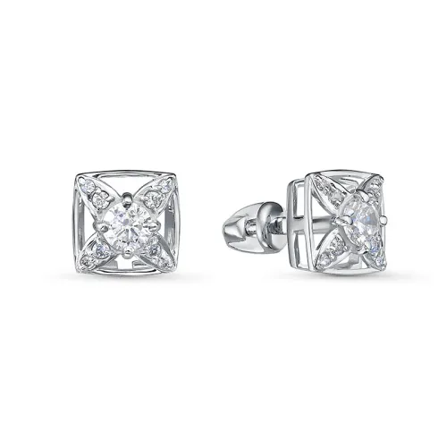 Серьги пусеты-гвоздики, Золото 585, б0506645