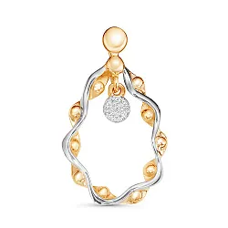 Подвеска фантазийная,  Золото 585, Фианит 3340407 1 1 1