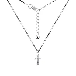 Колье,  Серебро 925, Фианит 8340204770л-2-8-38