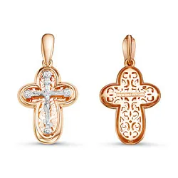 Подвеска крест, Золото 585 080606