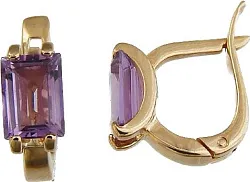 Серьги, Золото 585, Аметист 1202848832 Серьги, Золото 585, Аметист 1202848832