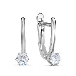 Серьги, Золото 585, Фианит б1201540 Серьги, Золото 585, Фианит б1201540