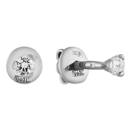 Серьги пусеты-гвоздики, Золото 585, 83-42E00007-F0DD