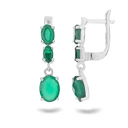 Серьги, Серебро 925, Агат 654544