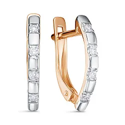 Серьги, Золото 585, Бриллиант С3330-0120
