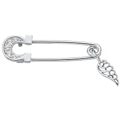 Брошь Серебро 925, Фианит LLHP 39  Брошь Серебро 925, Фианит LLHP 39