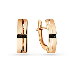 Серьги, Золото 585, Фианит 002-0651-0005-012