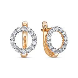 Серьги, Золото 585, Фианит 1202806