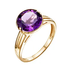 Кольцо Золото 585, Аметист К120-6022Ам Кольцо Золото 585, Аметист К120-6022Ам