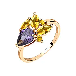 Кольцо Серебро 925, Аметист 1320871960-95