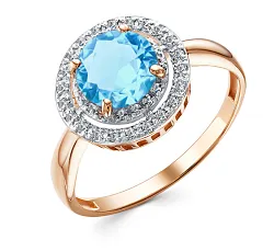 Кольцо Золото 585, Топаз 1648808 1 6 1