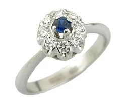 Кольцо Золото 585, Сапфир К0939-222