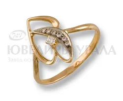 Кольцо Золото 585, Фианит 1201283A70 Кольцо Золото 585, Фианит 1201283A70