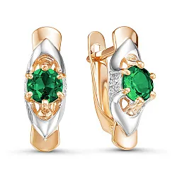 Серьги, Золото 585, Кварц 324186 Серьги, Золото 585, Кварц 324186