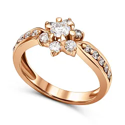 Кольцо Золото 585, Бриллиант 229011ю Кольцо Золото 585, Бриллиант 229011ю