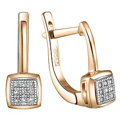 Серьги, Золото 585, Бриллиант 84-41E01449-S0DD