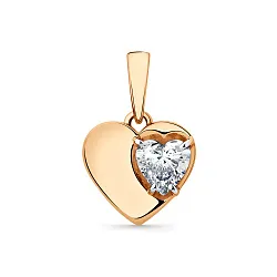 Подвеска фантазийная,  Золото 585, Фианит 010-0334-0001-011