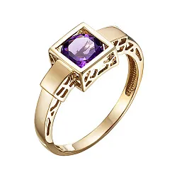 Кольцо Золото 585, Аметист К120-6121Ам Кольцо Золото 585, Аметист К120-6121Ам