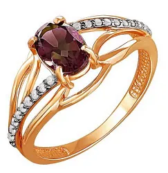 Кольцо Золото 585, Гранат 178908 1 8 1