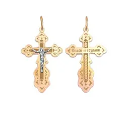 Подвеска крест, Золото 585 Т13096004t