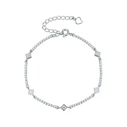 Браслет фантазийный Серебро 925 
 , Фианит JXB 34