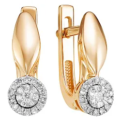 Серьги, Золото 585, Бриллиант С112-5299 Серьги, Золото 585, Бриллиант С112-5299