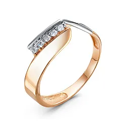 Кольцо Золото 585, Фианит 1102252 Кольцо Золото 585, Фианит 1102252