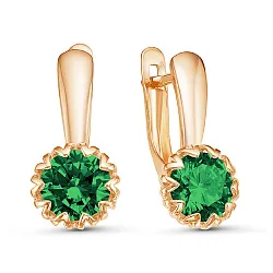 Серьги, Золото 585, Кварц 324008 Серьги, Золото 585, Кварц 324008