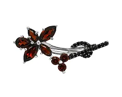  Брошь Серебро 925, Гранат 7921