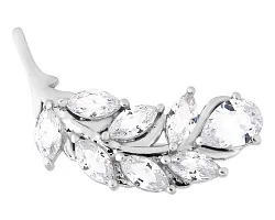 Брошь Серебро 925, Фианит 653873  Брошь Серебро 925, Фианит 653873