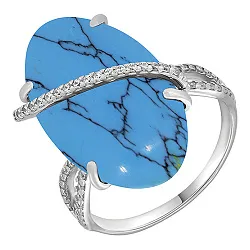 Кольцо Серебро 925, Бирюза 90-01-5663-00