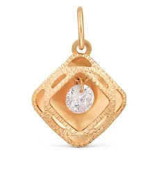 Подвеска фантазийная,  Золото 585, Фианит Т102635380