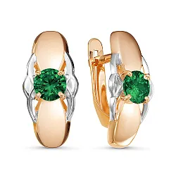 Серьги, Золото 585, Кварц 324451 Серьги, Золото 585, Кварц 324451