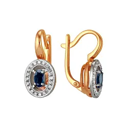 Серьги, Золото 585, Сапфир 54010208 Серьги, Золото 585, Сапфир 54010208