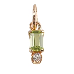 Подвеска фантазийная,  Золото 585, Хризолит 120509567Z   