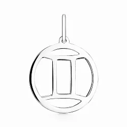 Подвеска знак зодиака Близнецы 21.05-21.06, Серебро 925 1-00022 Подвеска знак зодиака Близнецы 21.05-21.06, Серебро 925 1-00022