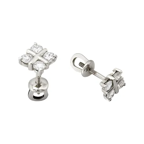 Серьги пусеты-гвоздики, Золото 585, 122721ю