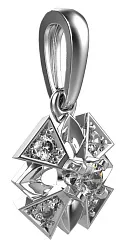 Подвеска фантазийная,  Золото 585, Бриллиант П0940-220 Подвеска фантазийная,  Золото 585, Бриллиант П0940-220