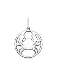 Подвеска знак зодиака Рак 22.06-22.07, Серебро 925 1-00076 Подвеска знак зодиака Рак 22.06-22.07, Серебро 925 1-00076