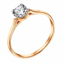 Кольцо Золото 585, Фианит К.192333НГ/16,5/бцФ/з585 Кольцо Золото 585, Фианит К.192333НГ/16,5/бцФ/з585