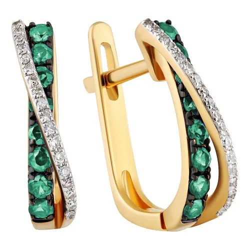 Серьги, Золото 585, 56-41E2B013-S0DDEM Серьги, Золото 585, 56-41E2B013-S0DDEM