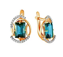 Серьги, Золото 585, Топаз 2103708 1 2 1