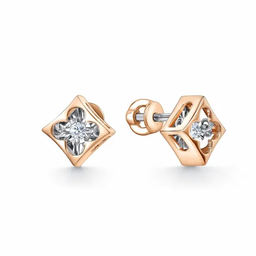 Серьги пусеты-гвоздики, Золото 585, 12-11-5957-11-00 Серьги пусеты-гвоздики, Золото 585, 12-11-5957-11-00